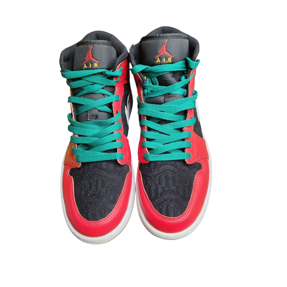 Jordan Red and Green Sneakers Athletic Style